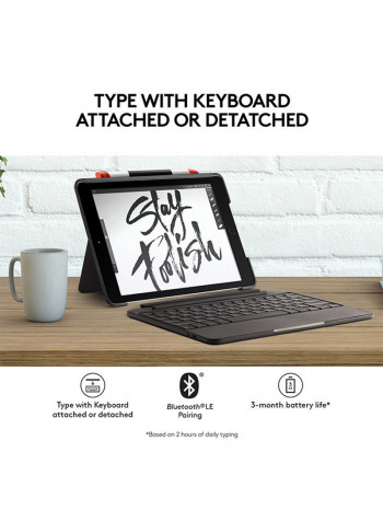 Slim Combo Keyboard And Folio Case For Apple iPad Air Black