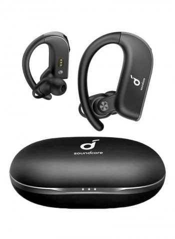 Spirit X2 Bluetooth On-Ear Earbuds With Charging Case Black
