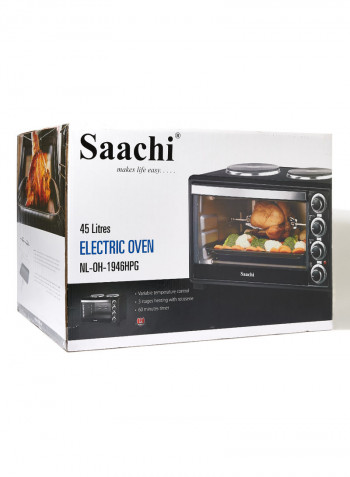 Electric Oven With Hotplates NL-OH-1946HPG-BK Black