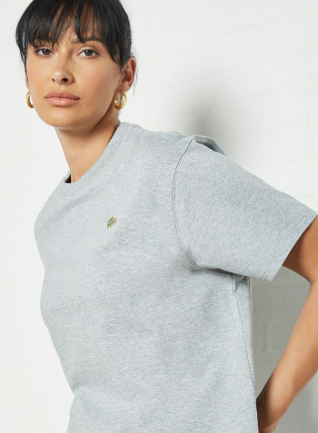 Loose Fit Cotton T-Shirt Grey