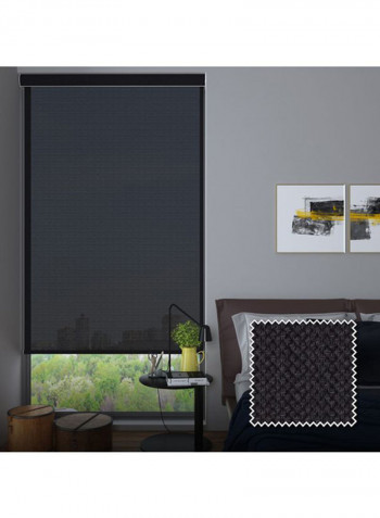 Single Sunscreen Roller Window Shade Black 120x150cm