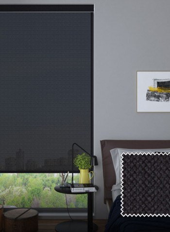 Single Sunscreen Roller Window Shade Black 120x150cm