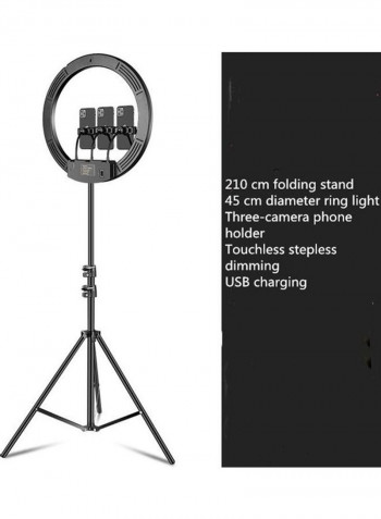 LED Tripod Mount Ring Light 18inch Black