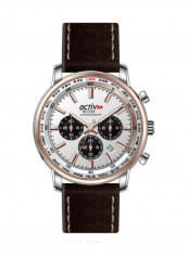 Men's Leather Quartz Analog Wrist Watch With Calender Display 90215SPN627
