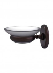 Prestige Skyline Collection Wall Mounted Soap Dish Brown/Clear 3x4.5x2.5inch