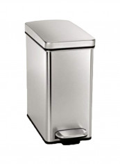 Stainless Steel Trash Can Silver 10L