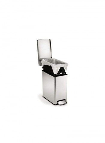 Stainless Steel Trash Can Silver 10L