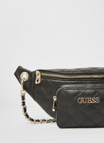 Illy Quilted Belt Bag Black
