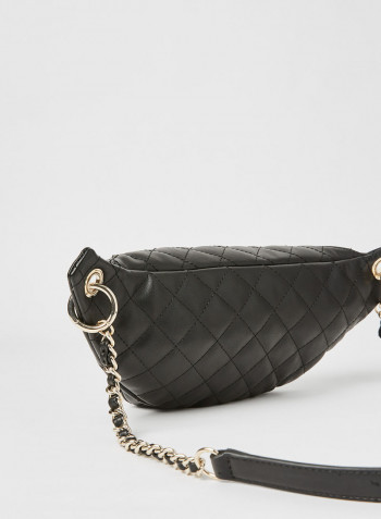 Illy Quilted Belt Bag Black