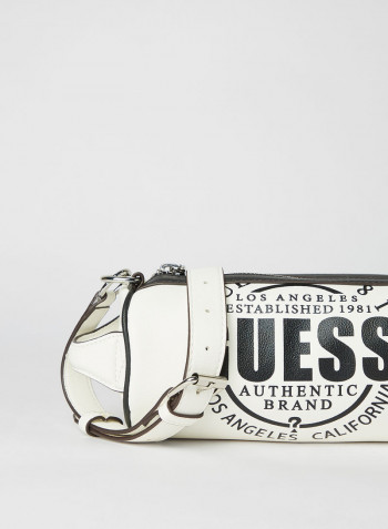 Kalipso Logo Barrel Crossbody Bag White Multi
