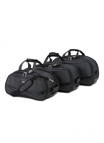 Softside 3 Piece Duffel Bag Set Black
