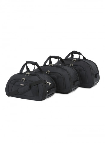 Softside 3 Piece Duffel Bag Set Black