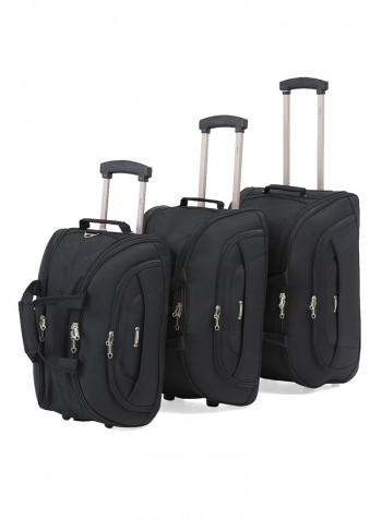 Softside 3 Piece Duffel Bag Set Black