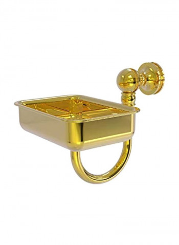 Mambo Collection Wall Mounted Soap Dish Gold 4.5x3.5x2inch