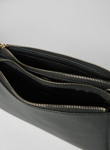 Naya Double Zip Crossbody Bag Black