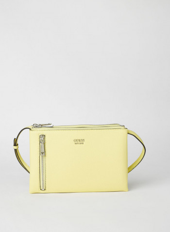Naya Double Zip Crossbody Bag Lemon