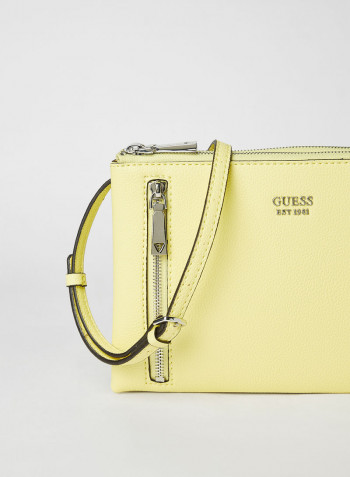 Naya Double Zip Crossbody Bag Lemon