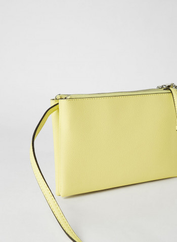Naya Double Zip Crossbody Bag Lemon