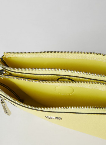 Naya Double Zip Crossbody Bag Lemon