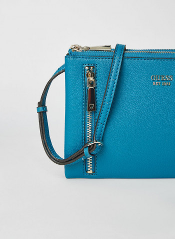 Naya Double Zip Crossbody Bag Pacific