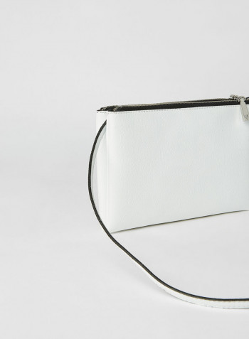 Naya Double Zip Crossbody Bag White