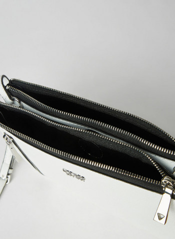 Naya Double Zip Crossbody Bag White