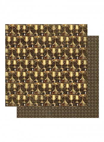 25-Piece Grand Champion Paper Set Gold/Brown