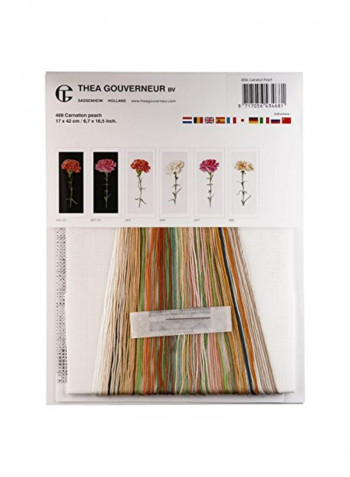 Carnation Counted Cross Stitch Kit White/Yellow/Green