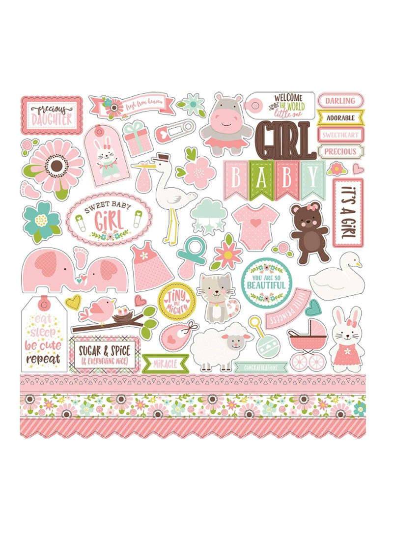Sweet Baby Girl Element Sticker Sheet-SBG42014