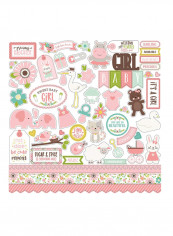Sweet Baby Girl Element Sticker Sheet-SBG42014