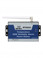 Temperature GSM Humidity Alarm Power System Blue/Black/Grey 6.69x3.54x3.35inch