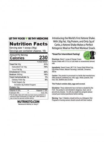 Nk Ketone Shake - Orange Cream