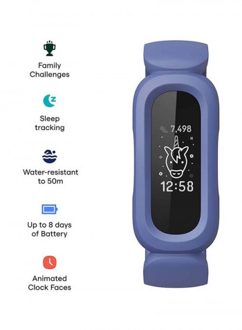 Ace 3,Tracker for Kids 6+ with Animated Clock Faces, Up to 8 days battery life & water resistant up to 50 m Blue/Astro Green