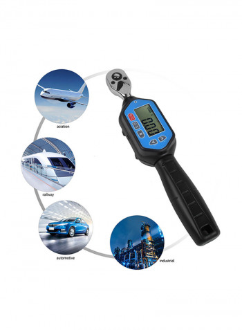EWM-60 Digital torque Wrench 3/8 Square Drive Blue 34x5.5x9centimeter