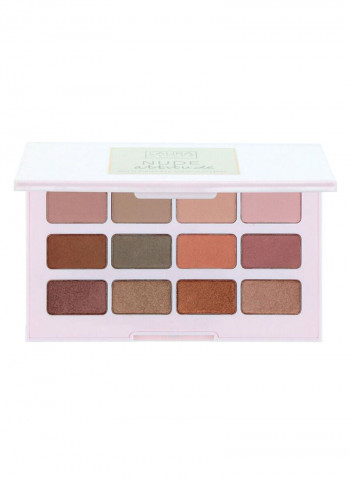 12-Shade Nude Attitude Multi-Finish Eyeshadow Palette Multicolour