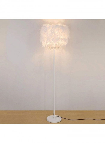 LED Feather Detail Floor Lamp Yellow