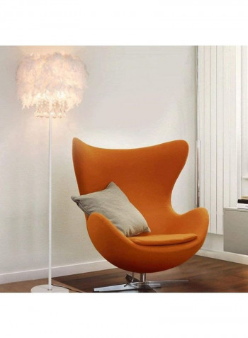 LED Feather Detail Floor Lamp Yellow