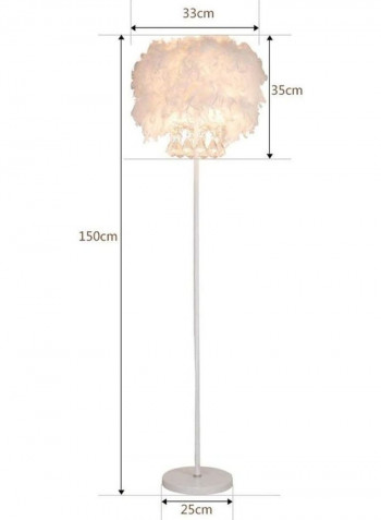 LED Feather Detail Floor Lamp Yellow
