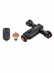 Motorized Camera Video Dolly With Scale Indication Electric Track Slider Black/Orange/Silver reviews Motorized Camera Video Dolly With Scale Indication Electric Track Slider Black/Orange/Silver
