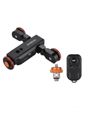 Motorized Camera Video Dolly With Scale Indication Electric Track Slider Black/Orange/Silver