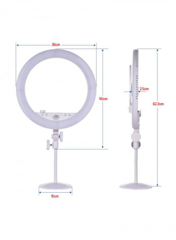 Bi-Colour LED Photography Ring Light 46.2x8x41centimeter White
