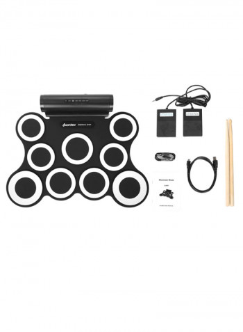 Roll-Up Electronic Drum Set ZP197500 Black/White