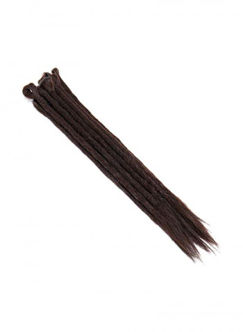 30-Piece Dread Extension Long Single Ended Hippie Style Hair Extension Brown 20inch