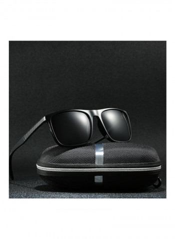 Men's Polarized Rectangular Sunglasses - Lens Size: 65 mm