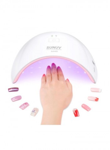 SUN9C UV Light LED Nail Dryer Pink/White
