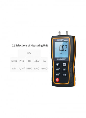High Precision Differential Manometer Black/Yellow