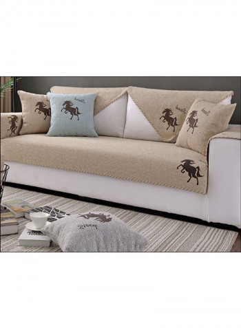 Simple Modern Style Sofa Slipcover Beige/Brown