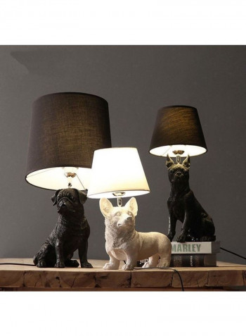 Retro Bedroom Bedside Lamp Black 15 x 15 x 55centimeter