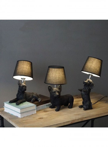 Retro Bedroom Bedside Lamp Black 15 x 15 x 55centimeter