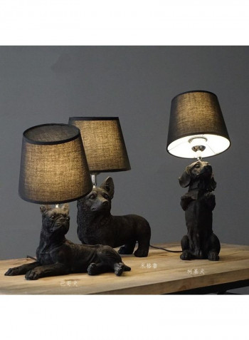 Retro Bedroom Bedside Lamp Black 30 x 30 x 45centimeter
